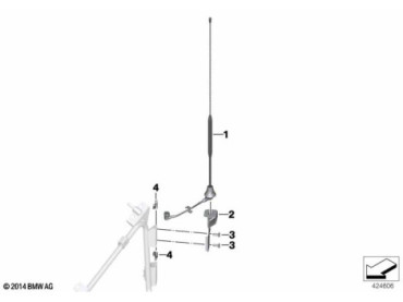 Antenna radio 380 MHz 