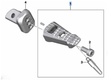 BMW Fußrastenscharnier...